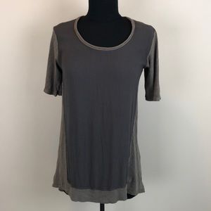 Left of Center Charcoal/Mocha XS top